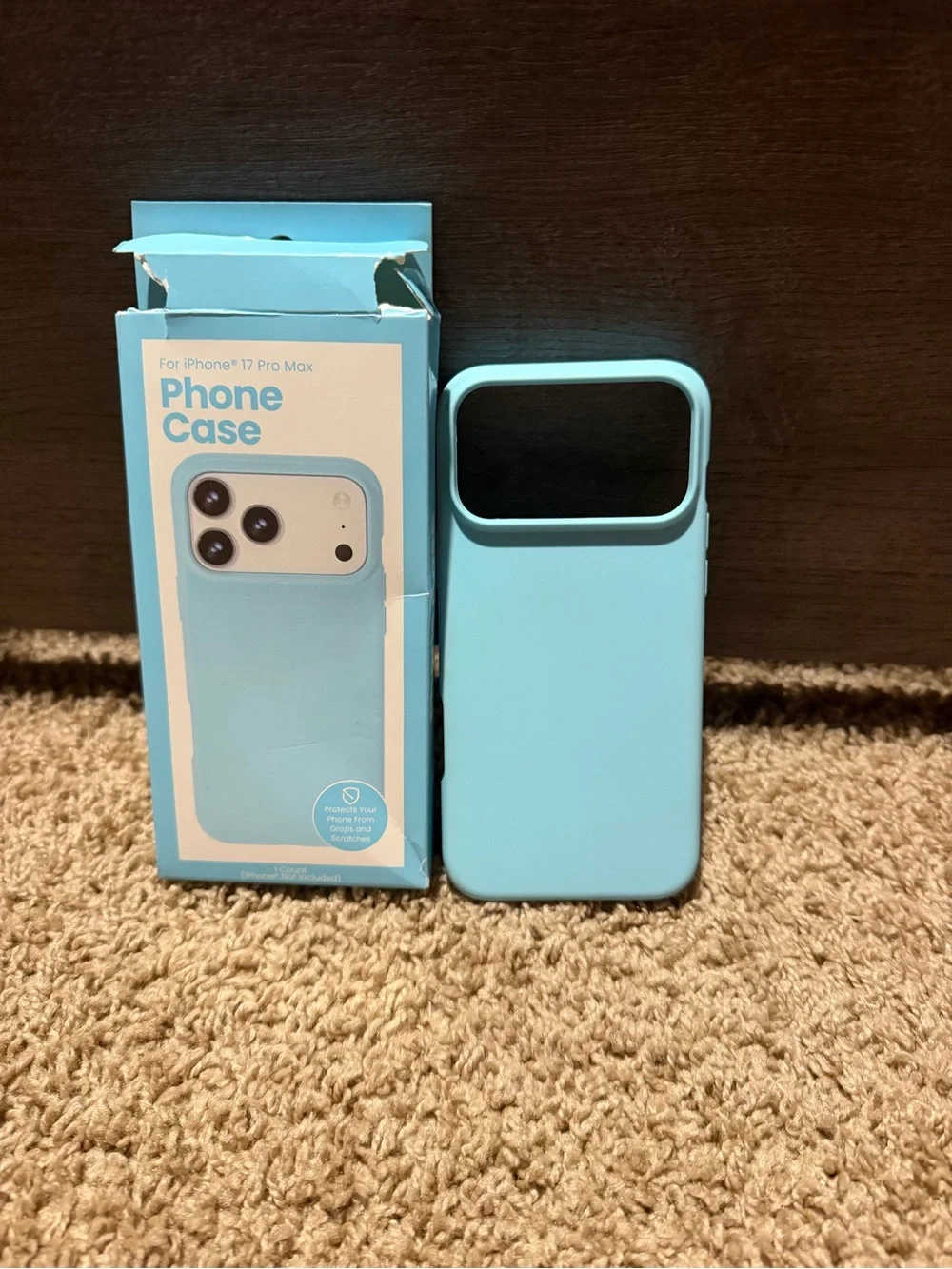 iPhone 17 Pro Max Slim Silicone Case - Light Blue